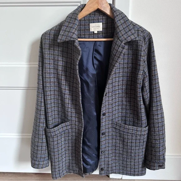 🇫🇷 Sézane Will Jacket Edinburgh Tile - Picture 4 of 9